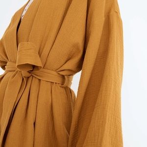 MADEWELL Gold Lightestspun Robe with belt